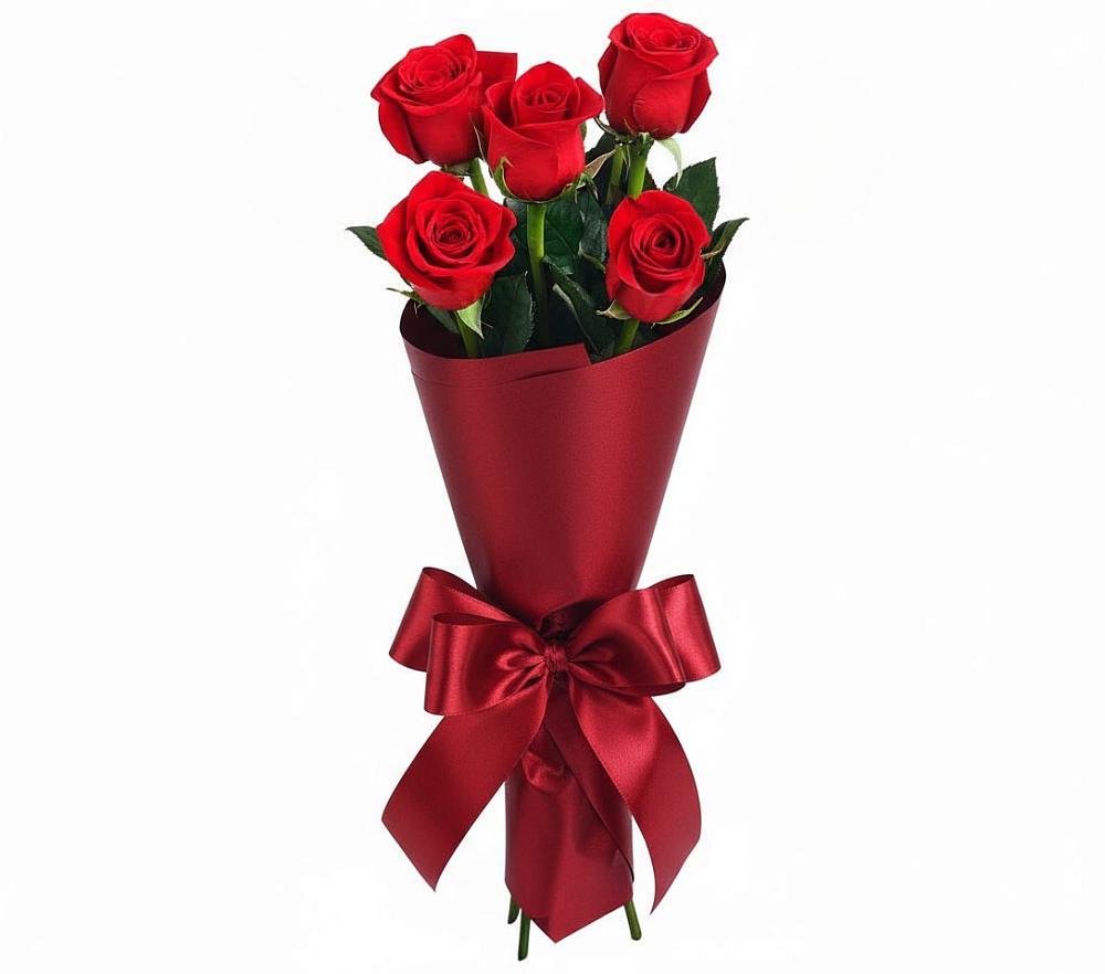 Букет 5 Красных роз Эдлесс Лав в Сернуре