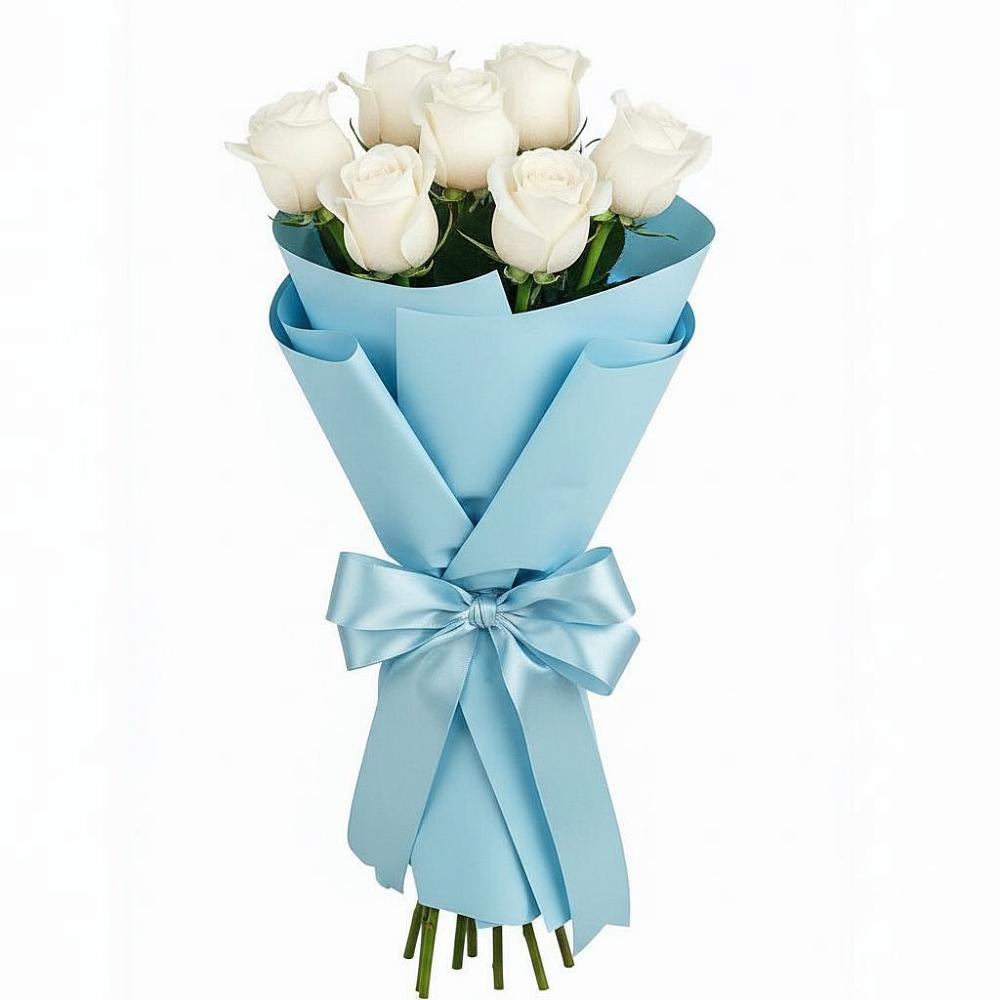 Букет 7 белых роз Проуд в Сернуре