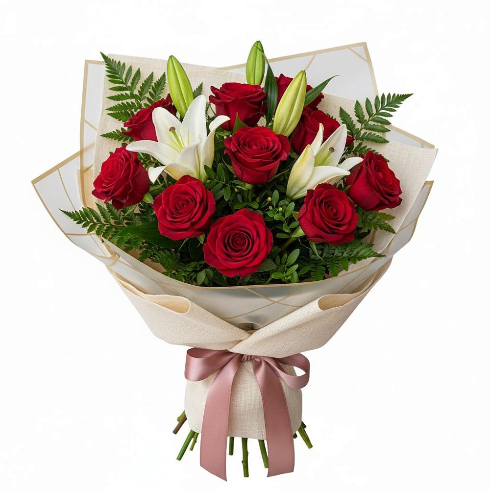 Букет цветов из: Лилии и Розы в Сернуре