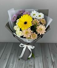 Букет цветов из:  Розы, Герберы и Хризантемы в Сернуре