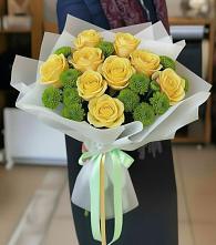 Букет цветов из:  Хризантемы и Розы #REPLACE_PRED# Сернуре