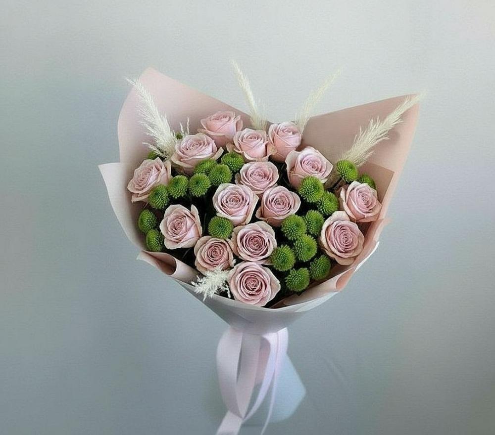 Букет цветов из: Розы и Хризантемы в Сернуре