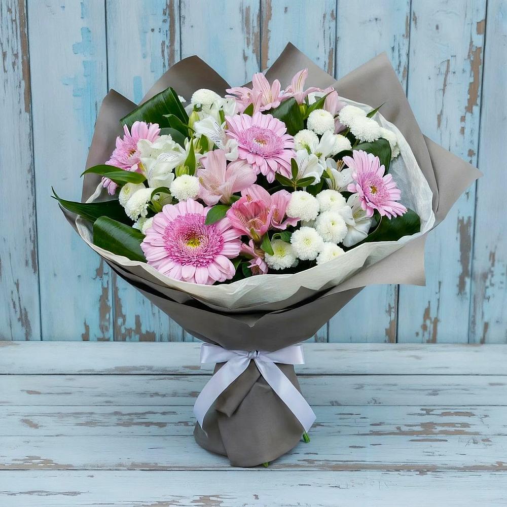 Букет цветов из: Герберы, Альстромерии и Хризантемы в Сернуре