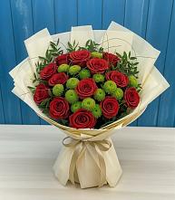 Букет цветов из:  Розы и Хризантемы в Сернуре