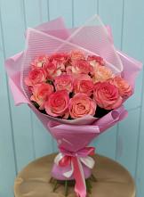 Букет 15 Розовых роз Равель #REPLACE_PRED# Сернуре